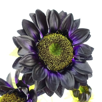 Silky Flower Store Leaf Design Artificial Flowers, Sunflower Style Faux Stem, Three Head Decorative Bouquet, Flexible Wired Stems, 32.5cm 6 6 Product: Leaf Design Artificial Flowers