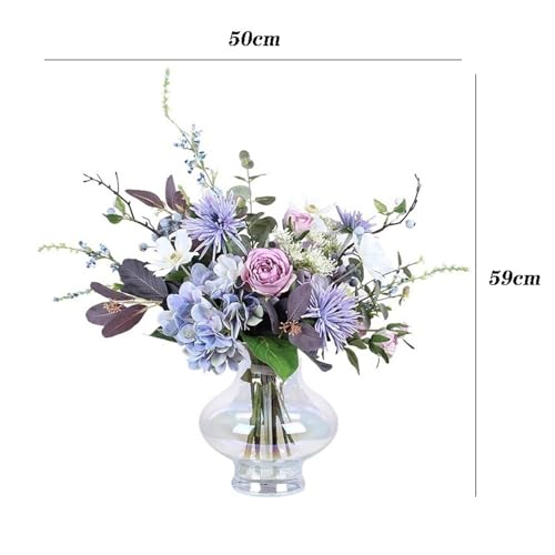 Product: LIAN16PENG Floral Installations Hydrangea Simulation Flower Bouquet Creative Artificial Flowers Living Room Decoration Photography Handbags Fake Flowers Party Decoration