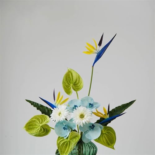 Product: LIAN16PENG Floral Installations Table Centerpieces Home Soft Decor Artificial Flower Bouquet Simulation Flower Set with Glass Vase Party Decoration