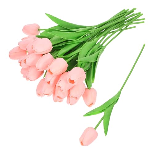 Product: LOGOFUN 48pcs Artificial Tulips Bouquet Lifelike Faux Flowers for Wedding Party Kitchen Home Decor Arrangement