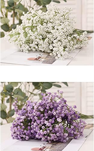 Product: LOPAYUHB Artificial Gypsophila Flowers with Vase Soft Plastic Silk Flower DIY Flowers Arrangement for Home Kitchen Table Centerpieces Decor