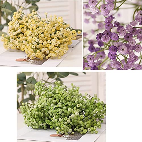 Product: LOPAYUHB Artificial Gypsophila Flowers with Vase Soft Plastic Silk Flower DIY Flowers Arrangement for Home Kitchen Table Centerpieces Decor