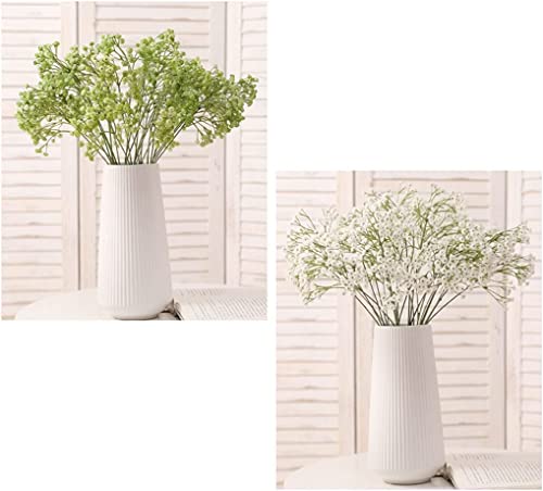 Product: LOPAYUHB Artificial Gypsophila Flowers with Vase Soft Plastic Silk Flower DIY Flowers Arrangement for Home Kitchen Table Centerpieces Decor