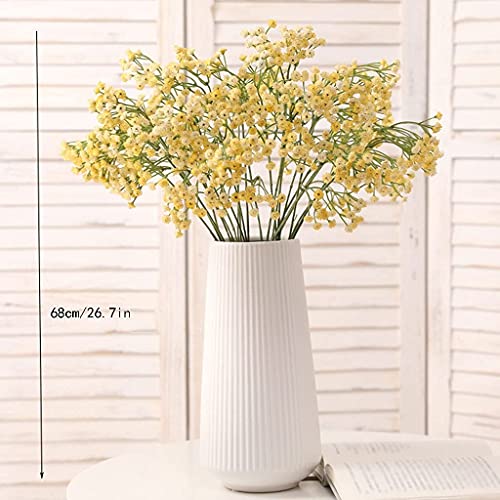 Product: LOPAYUHB Artificial Gypsophila Flowers with Vase Soft Plastic Silk Flower DIY Flowers Arrangement for Home Kitchen Table Centerpieces Decor