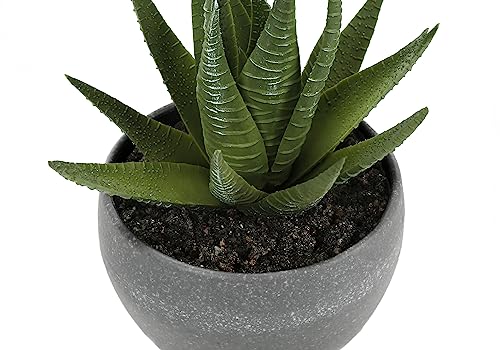 Product: OPAHDN Set of 3 Artificial Succulent Plants for Vibrant Home Décor, Easy Care Greenery in Stylish Grey Cement Pots,