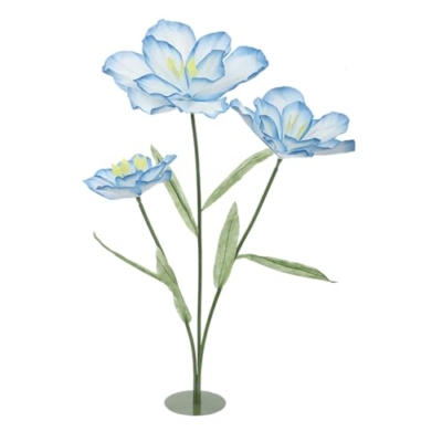 Product: QIANMOON Artificial Flowers for Wedding, 62.99in Huge Artificial Silk Flower Decor, 3-Head Artificial Flowers for Wedding, Birthday Party Banquet Background, Shop Window Display (Blue)