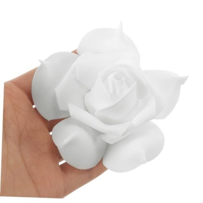 Silky Flower Store Artificial Foam Rose Flowers White Wedding Decoration, Ivory Faux Roses Set of 50, 2.7cm 13 13 Product: ROSENICE 50pcs Artificial Foam Rose Flowers for Home Wedding Decoration (White)