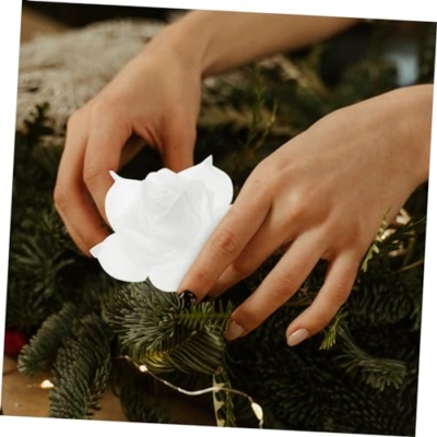 Silky Flower Store Artificial Foam Rose Flowers White Wedding Decoration, Ivory Faux Roses Set of 50, 2.7cm 10 10 Product: ROSENICE 50pcs Artificial Foam Rose Flowers for Home Wedding Decoration (White)