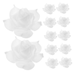 Product: ROSENICE 50pcs Artificial Foam Rose Flowers for Home Wedding Decoration (White)