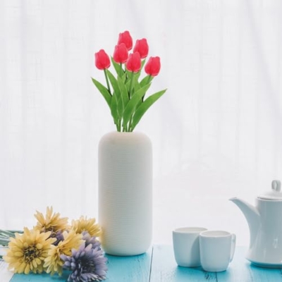 Product: SLCHJXS 12pcs Tulip Artificial Flower Home Decor Plant Decor Tulips Arrangement Bouquet Tulips Photo Prop Faux Tulip Bouquet Outdoor Artificial Flowers Fake T