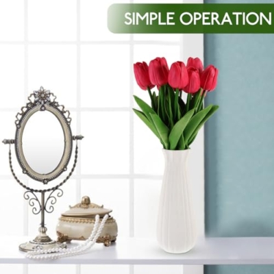 Product: SLCHJXS 12pcs Tulip Artificial Flower Home Decor Plant Decor Tulips Arrangement Bouquet Tulips Photo Prop Faux Tulip Bouquet Outdoor Artificial Flowers Fake T
