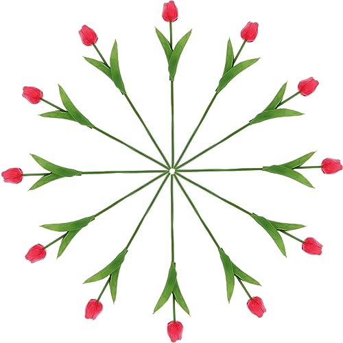 Product: SLCHJXS 12pcs Tulip Artificial Flower Home Decor Plant Decor Tulips Arrangement Bouquet Tulips Photo Prop Faux Tulip Bouquet Outdoor Artificial Flowers Fake T