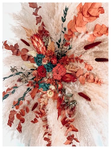 Product: Terracotta Wedding Floral Decor, Bridal Arch of Flowers, Rustic Boho Arches, Fall Wedding Flowers for Arch Arrangement Garland for Table Centerpiece Holiday Party Weddi(L30 W16)