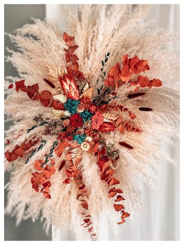 Product: Terracotta Wedding Floral Decor, Bridal Arch of Flowers, Rustic Boho Arches, Fall Wedding Flowers for Arch Arrangement Garland for Table Centerpiece Holiday Party Weddi(L30 W16)