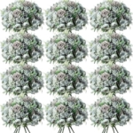 Product: Tigeen 24 Bundles Peonies Artificial Flowers Faux Roses Silk Flowers Hydrangea Artificial Bouquet for Wedding Table Centerpiece Floral Vase Home Office Bridal Decor (Pastel Blue)