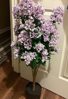 Silky Flower Store Artificial Purple Flower Tree, Handmade Floral Decor, Lifelike Faux Plant, Indoor Outdoor Accent, 36cm 12 12 Product: Vivid Purple Lifelike Artificial Flower Tree - 36" Handmade Floral Decor for Home, Living Room, Weddings, Banquets, and Funerals - Stunning Decorative Flowers