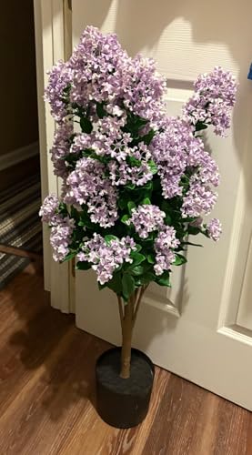 Silky Flower Store Artificial Purple Flower Tree, Handmade Floral Decor, Lifelike Faux Plant, Indoor Outdoor Accent, 36cm 5 5 Product: Vivid Purple Lifelike Artificial Flower Tree - 36" Handmade Floral Decor for Home, Living Room, Weddings, Banquets, and Funerals - Stunning Decorative Flowers
