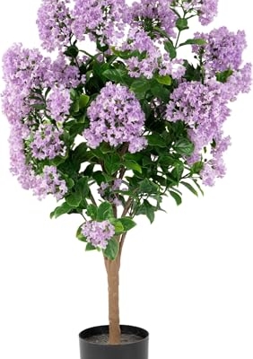 Silky Flower Store Artificial Purple Flower Tree, Handmade Floral Decor, Lifelike Faux Plant, Indoor Outdoor Accent, 36cm 10 10 Product: Vivid Purple Lifelike Artificial Flower Tree - 36" Handmade Floral Decor for Home, Living Room, Weddings, Banquets, and Funerals - Stunning Decorative Flowers