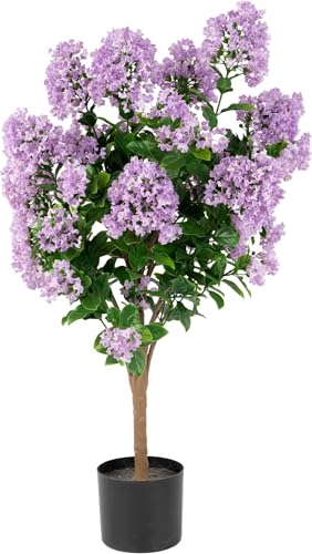 Silky Flower Store Artificial Purple Flower Tree, Handmade Floral Decor, Lifelike Faux Plant, Indoor Outdoor Accent, 36cm 3 3 Product: Vivid Purple Lifelike Artificial Flower Tree - 36" Handmade Floral Decor for Home, Living Room, Weddings, Banquets, and Funerals - Stunning Decorative Flowers