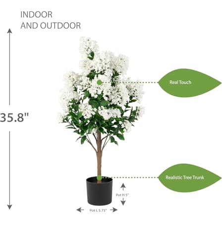 Silky Flower Store Artificial Purple Flower Tree, Handmade Floral Decor, Lifelike Faux Plant, Indoor Outdoor Accent, 36cm 2 2 Product: Vivid Purple Lifelike Artificial Flower Tree - 36" Handmade Floral Decor for Home, Living Room, Weddings, Banquets, and Funerals - Stunning Decorative Flowers