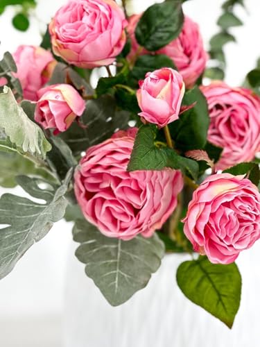 Product: WINDALY 3PCS Light Pink Cabbage Rose Stem,23" Tall Luxury Artificial Flower Bouquet for Wedding/Home Decoration (NO VASE)