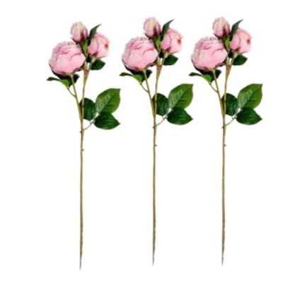 Product: WINDALY 3PCS Light Pink Cabbage Rose Stem,23" Tall Luxury Artificial Flower Bouquet for Wedding/Home Decoration (NO VASE)