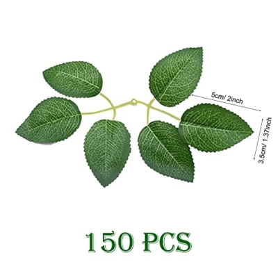 Product: Woohome Bulk Rose Leaves 150 PCS Artificial Green Leaves Artificial Fake Rose Flower Leaves for DIY Wedding Bouquets Party Decorations Rose Vine Wreath Garlands Supplies