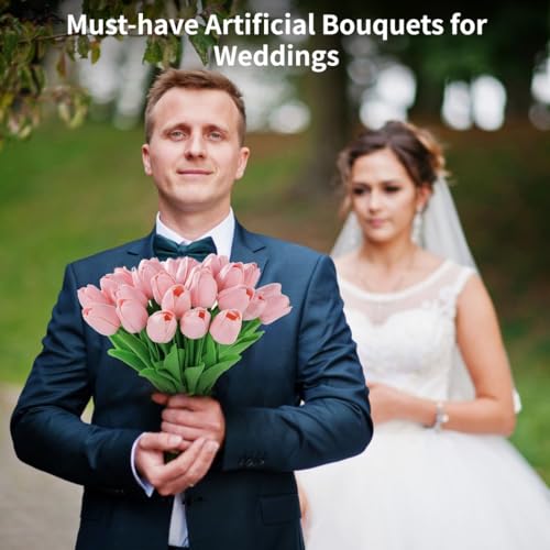 Product: yeeplant Artificial S Flowers, 30 Pcs Fake Pu Stems, Real Touch Light Faux S for Home Decor, Cemetery, Floral Arrangement, Wedding, Easter, Bouquet Centerpiece