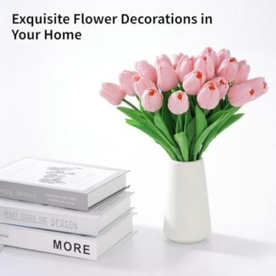 Product: yeeplant Artificial S Flowers, 30 Pcs Fake Pu Stems, Real Touch Light Faux S for Home Decor, Cemetery, Floral Arrangement, Wedding, Easter, Bouquet Centerpiece